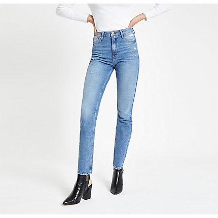 River Island Womens Denim Mid Skinny Fit Rigid Jeans