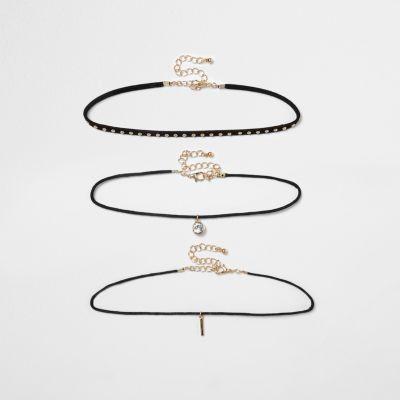 River Island Womens Studded Multi Row Choker Set