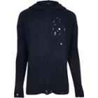 River Island Mens Ripped Knit Hoodie