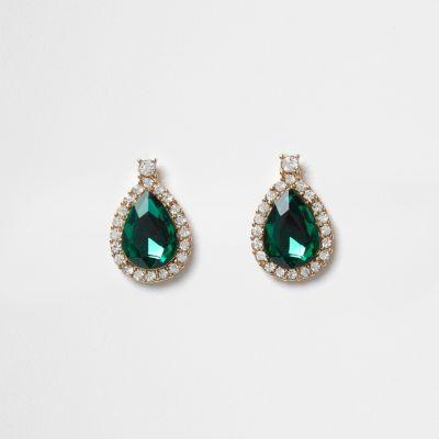River Island Womens Teardrop Jewel Stud Earrings