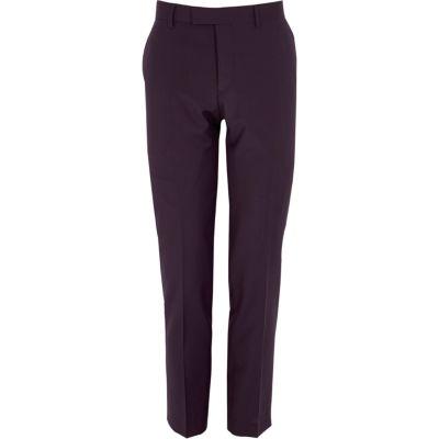 River Island Menspurple Skinny Tux Suit Pants