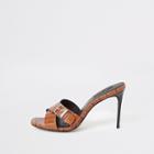 River Island Womens Leather Heel Mules
