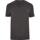 River Island Mens Button Front Slim Fit T-shirt