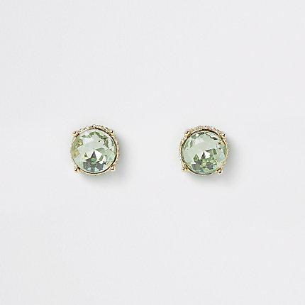 River Island Womens Gold Tone Jewel Stud Earrings