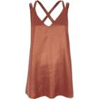 River Island Womens Copper Metallic Double Strap Cross Backk