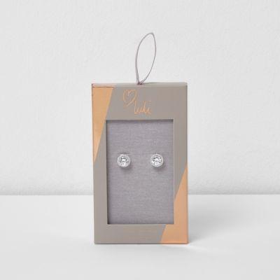 River Island Womens Silver Tone Luli Cubic Zirconia Earrings
