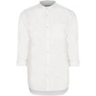 River Island Mens White Slim Fit Grandad Shirt