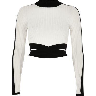 River Island Womens Ribbed Turtleneck Crop Top