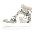 River Island Womens White Leather Buckle High Top Sneakers