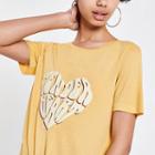 River Island Womens Print Tie Front T-shirt
