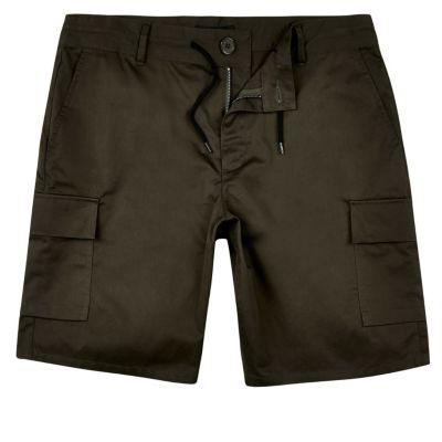 River Island Mens Drawstring Slim Fit Bermuda Shorts