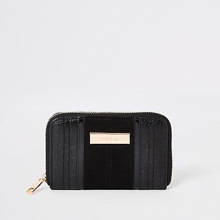 River Island Womens Croc Embossed Zip Around Small Purse