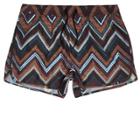 River Island Mens Zig Zag Print Runner Swim Trunks