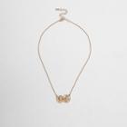 River Island Womens Gold Color Double Coin Necklace