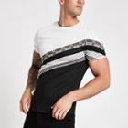 River Island Mens Slim Fit Ri Check T-shirt