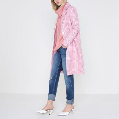 River Island Womens Mix Check Coat