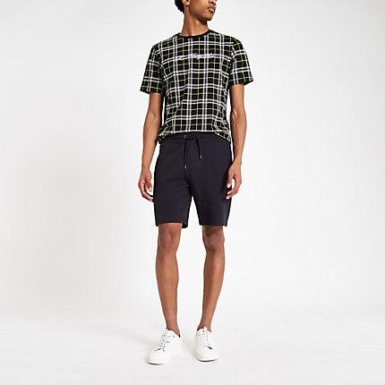 River Island Mens Slim Fit Pique Shorts