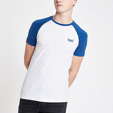 River Island Mens Superdry Raglan T-shirt