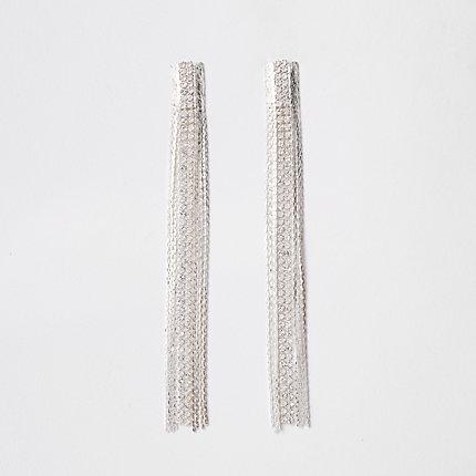 River Island Womens Silver Tone Slinky Drop Earrings