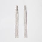 River Island Womens Silver Tone Slinky Drop Earrings