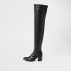 River Island Womens Faux Leather Over The Knee Boots