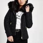River Island Womens Faux Fur Hood Long Sleeve Padded Jacket