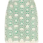 River Island Womens Floral Embellished Lace Mini Skirt