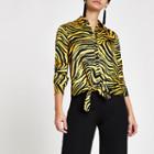 River Island Womens Zebra Print Tie Front Shirt