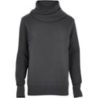 River Island Mensdark Cowl Neck Sweatshirt