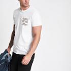 River Island Mens White Ditch The Label T-shirt