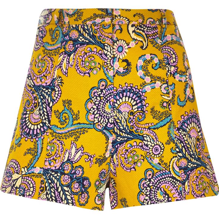 River Island Womens Textured Paisley Print Shorts
