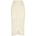 River Island Womens White Embellished Wrap Skirt