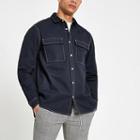 River Island Mens Long Sleeve Utility Shirt