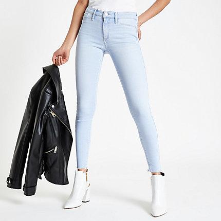 River Island Womens Molly Frayed Jeggings
