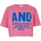 River Island Womens 'and' Print Cropped T-shirt
