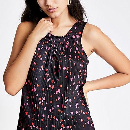 River Island Womens Spot Pleated Top