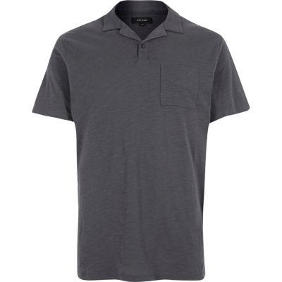 River Island Mens Slub Cotton Polo Shirt