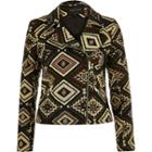 River Island Womens Aztec Pattern Biker Jacket