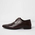 River Island Mens Leather Pointed Brogues