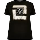 River Island Womens Plus Foil Print T-shirt