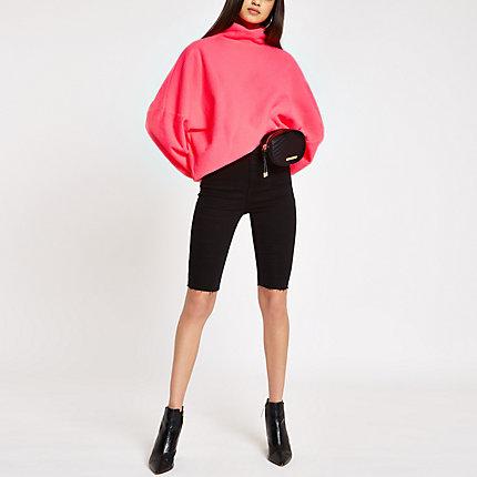 River Island Womens Neon High Neck Batwing Sleeve Sweater