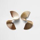 River Island Womens Gold Tone Twist Sculpted Earrings