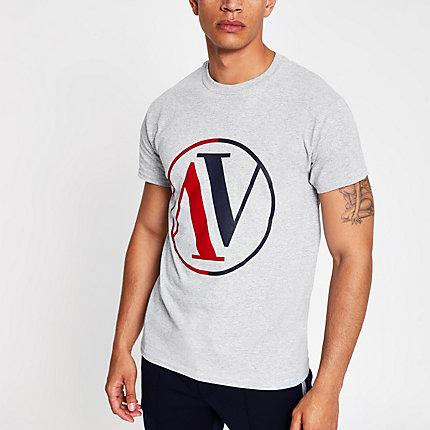 River Island Mens Circle Print T-shirt