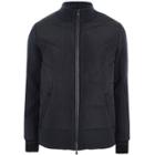 River Island Mens Quilted Ribbed Knit Sleeve Padded Jacket