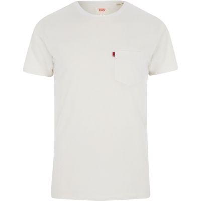 Mens Levi's White Set-in Sunset Pocket T-shirt