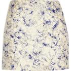 River Island Womens Gold Floral Jacquard Pelmet Mini Skirt