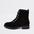 River Island Womens Faux Fur Lined Lace-up Ankle Boots