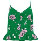 River Island Womens Print Frill Hem Cropped Cami Top