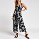 River Island Womens Print V Neck And Back Jumpsuit
