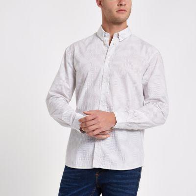 River Island Mens Minimum Spot Shirt